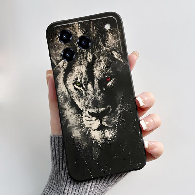 Чехол для ZTE Blade A76 4G /ZTE Blade A36 Милый Заяц с Сердечком Мультяшный Черный Мягкий Силикон Защитная Крышка Для Корпуса Телефона ZTE A76 A36
