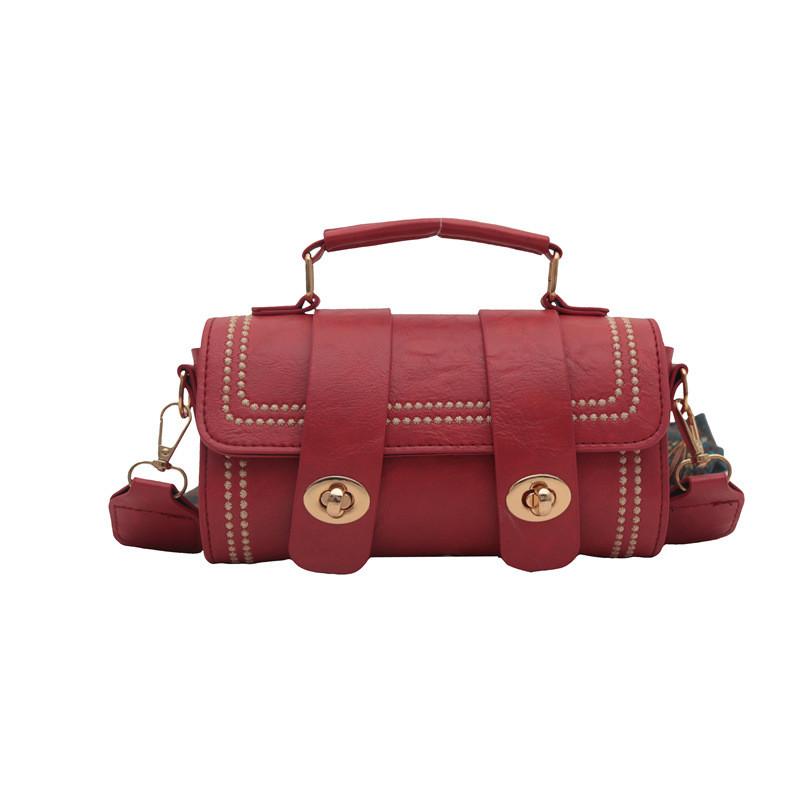 Маленькая прямоугольная сумка из полиуретана для женщин с застежкой-замком и карманом для смартфона для повседневного использования