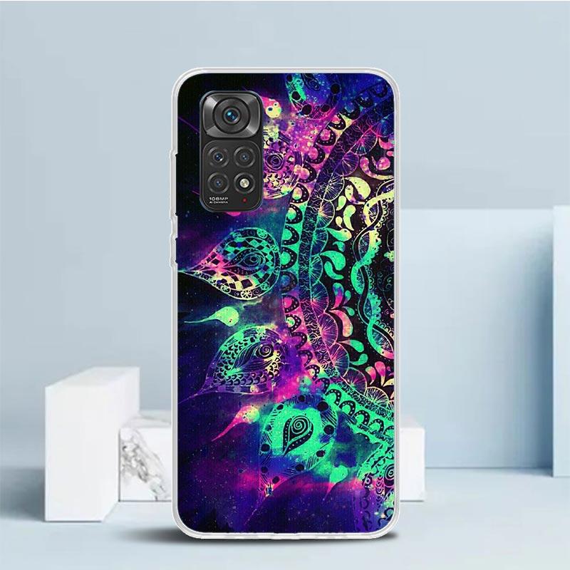 Чехол для телефона Мандала Подсолнух Мандала Для Xiaomi Redmi Note 15 14 14S 13 12S 12 Pro Plus 11S 11 11T 11E 10S 10 + Мягкий ТПУ Задняя крышка