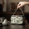 Guofeng Fabric Storage Bag Going Out Travel Tea Set Portable Bag Tea Ceremony Accessories Premium Handbag