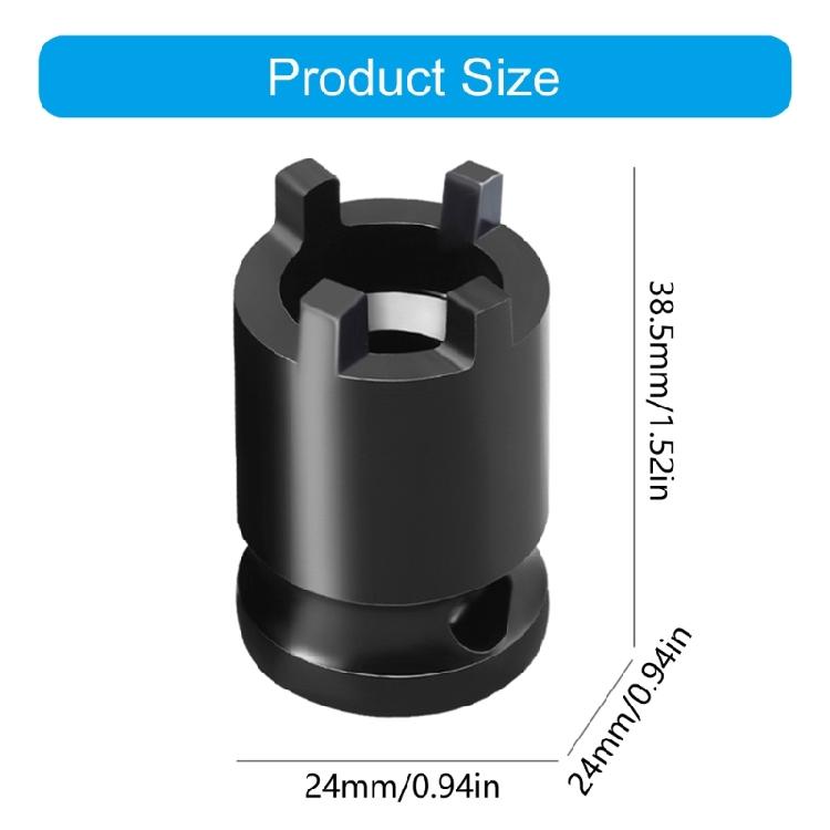 2 шт. Ключ-насадка для угловой шлифмашинки с адаптером под головку 1/2 дюйма, совместим со всеми 1/2 (12.5мм) Разъемы Силовой гайковерт