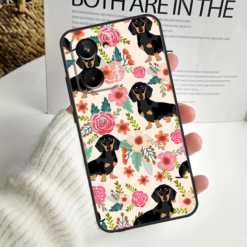 Sausage Dog Dachshund Quotes For Realme C75 C55 C71 C53 C67 C61 C33 C63 C51 C65 15 GT7 Pro 10 11 12 13 14 Pro Plus Case
