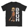 Funny Tung Tung Tung Sahur Bruh Unisex Unisexs T Shirts  Vintage Tees Short Sleeve Crewneck TShirt Cotton Gift Clothes