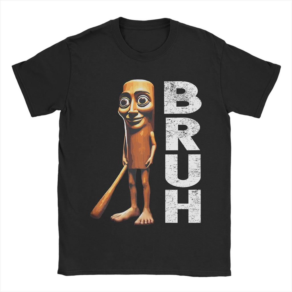 Funny Tung Tung Tung Sahur Bruh Unisex Unisexs T Shirts Vintage Tees Short Sleeve Crewneck TShirt Cotton Gift Clothes