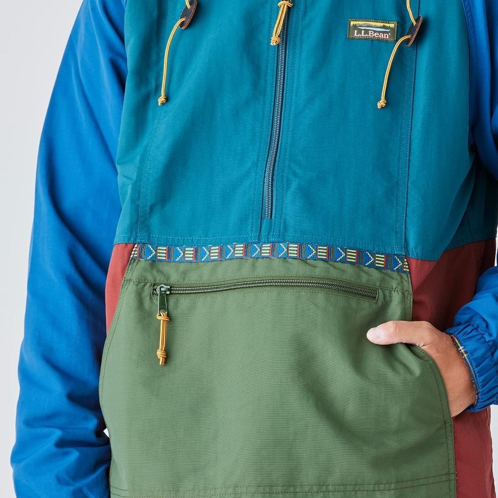LL Bean Mountain Classic Япония Разноцветный 0TVB733008 Мужской анорак, Разноцветный, Посадка, XL, Ель/Тосканский оливковый,