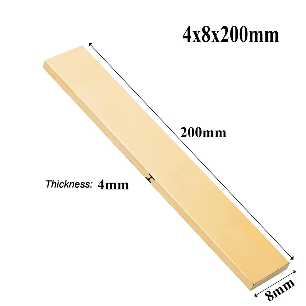 H59 Brass Flat Bar Plate Strip Thicknesses 2mm 4mm 6mm 8mm 10mm 20mm Pure Copper Solid Metal Plates Material Length 200mm/250mm