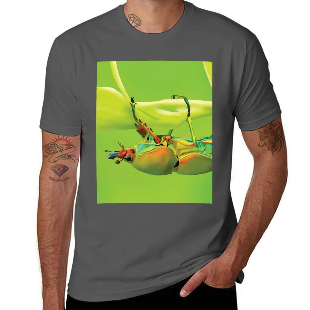 Golden Stag Beetle Tshirt Mechanic Work Tee Shirt