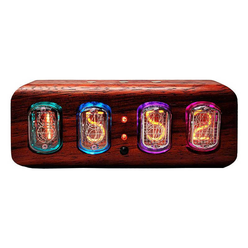 YIZHI the Former Soviet Union In12 Digital Tube Clock Remote Control Glow Lamp Desk Clock Real Glow Alarm Clock