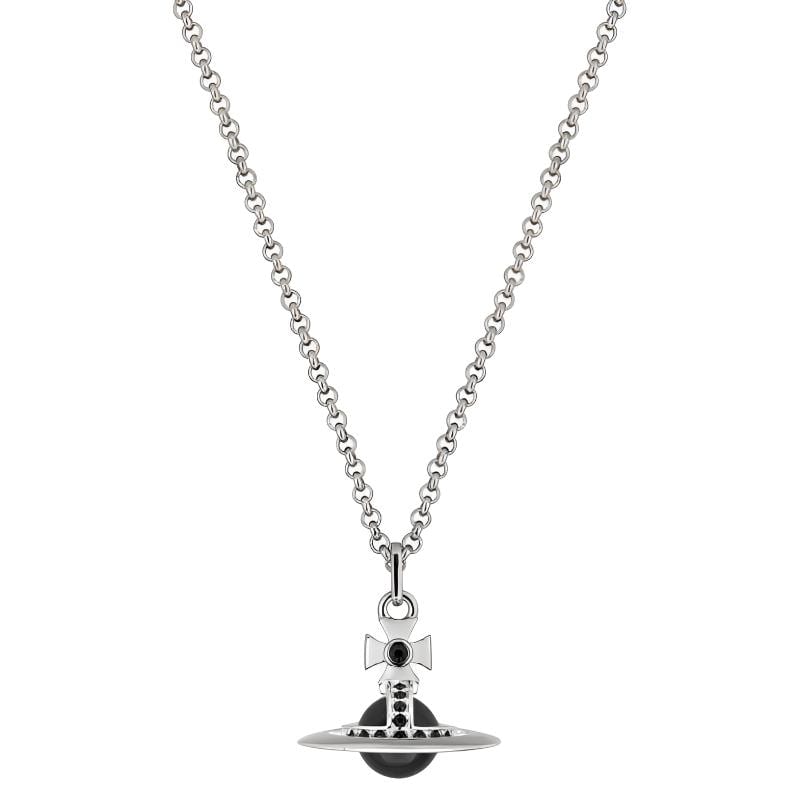 VIVIENNE WESTWOOD Ожерелья Унисекс Серебристый/Черный 63020097-02P755