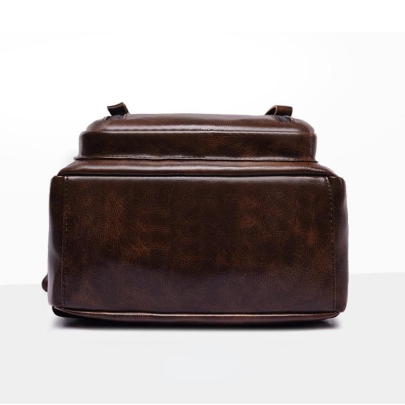 Women's Soft Leather Anti-theft Retro Casual Lightweight Backpack Handbag Travel Daily and Shopping Bag