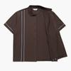 MunSingwear Men S Stripe Short Sleeve Shirt Brown mq221ptS49