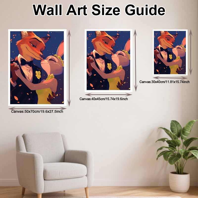 Disney diamond painting full of diamonds 5D Nick Wilde Judy Hopps diamond art home decoration creative handicrafts