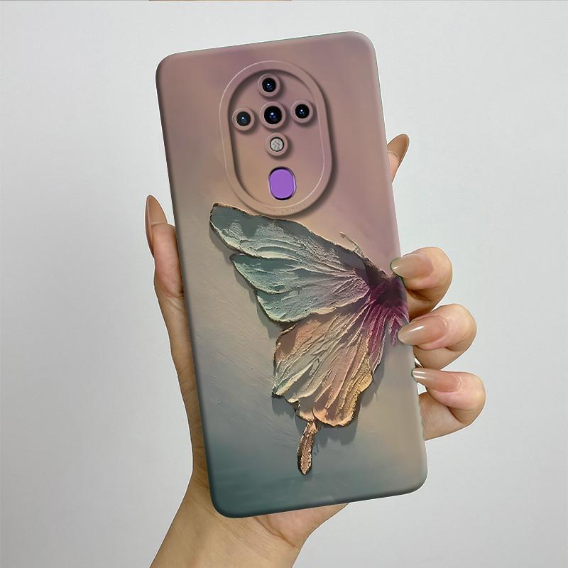 Чехол для Tecno Spark 6 KE7 Spark6 Силиконовый ТПУ Мягкий Корпус Телефона Милый Расписной Печатный Ударопрочный Защитный Задний Чехол