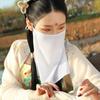 Mesh Face Scarf Hanging Ears Chinese Hanfu Accessories Face Covering Ancient Mask Hanfu Face Veil