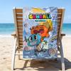 proof beach towel with a The Amazing World of Gumball pattern - soft,absorbent,quick-drying,machine washable - perfect for swimming,camping,bathing