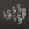 10Pcs Nail Art Rhinestones Chinese Zodiac Dragon Shiny Alloy 3D Metal Dragon Nail Accessories Women Supply