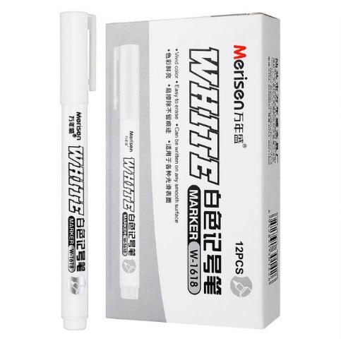 1/5 Pack Permanent White Marker Pens Quick Dry Ink Durable Nib For Art Crafting Rock Painting Glass Metal Wood Marking