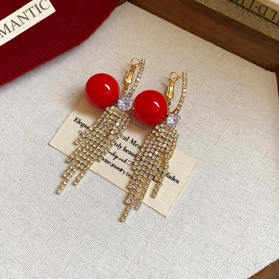 Серебряная игла Анкара красные серьги-гвоздики с сердцем, модный темперамент, новые серьги, легкая роскошь, высокий стиль, осень и зима
