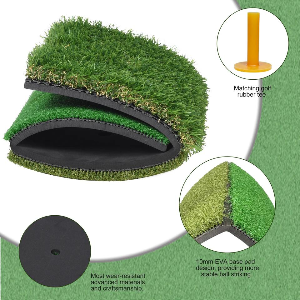 Golf Swing Trainer Hitting Mat 30*60Cm Indoor Outdoor Mini Practice Durable PP Grass Pad Backyard Exercise Training Mat Rubber