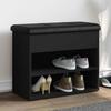 Shoe Bench Black 62x32x50 cm Particleboard