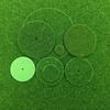 5Pcs Round Artificial Lawn, Fake Moss, Miniature Landscape, Green Plants, Outdoor Carpet, DIY Decoration Material