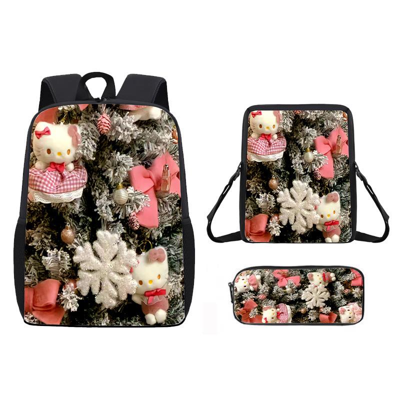 Christmas ChristmasDay Student School Bag Backpack Satchel Bag Pencil Case D Storage Christmas