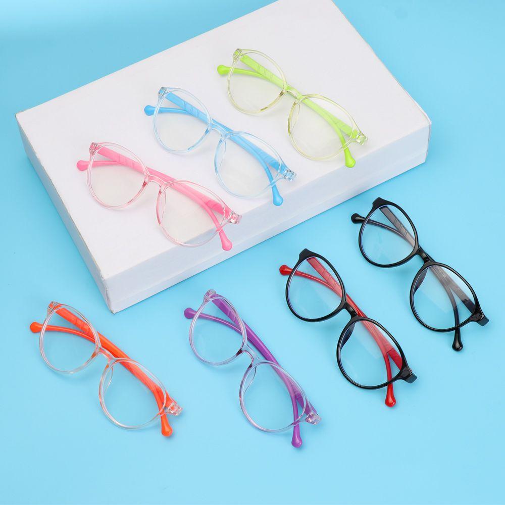Online Classes Glasses Protection Round Eyeglasses Ultra Light Frame Kids Glasses Anti-blue Light