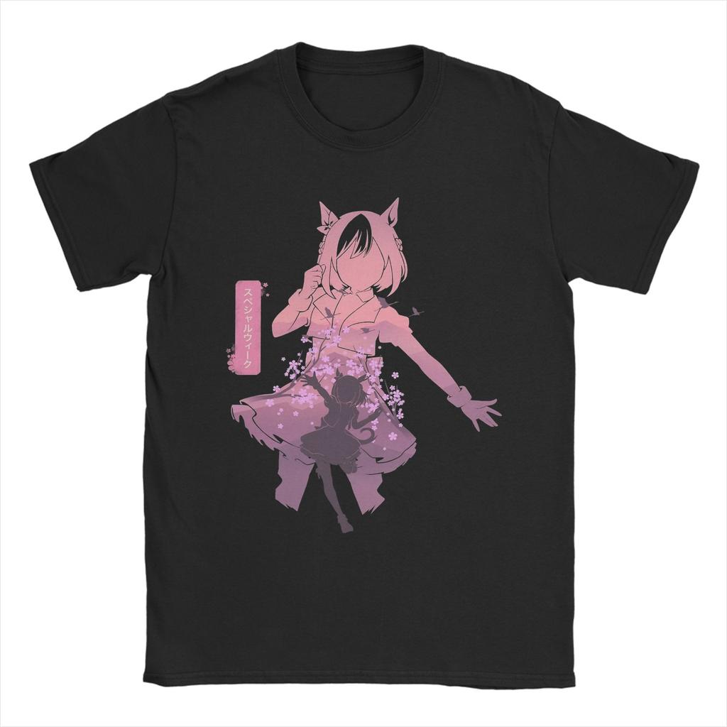 Silence Suzuka Uma Musume Аниме Футболки Унисекс Хлопок Смешные Футболки Круглый Вырез Футболка Короткий Рукав Одежда 6XL