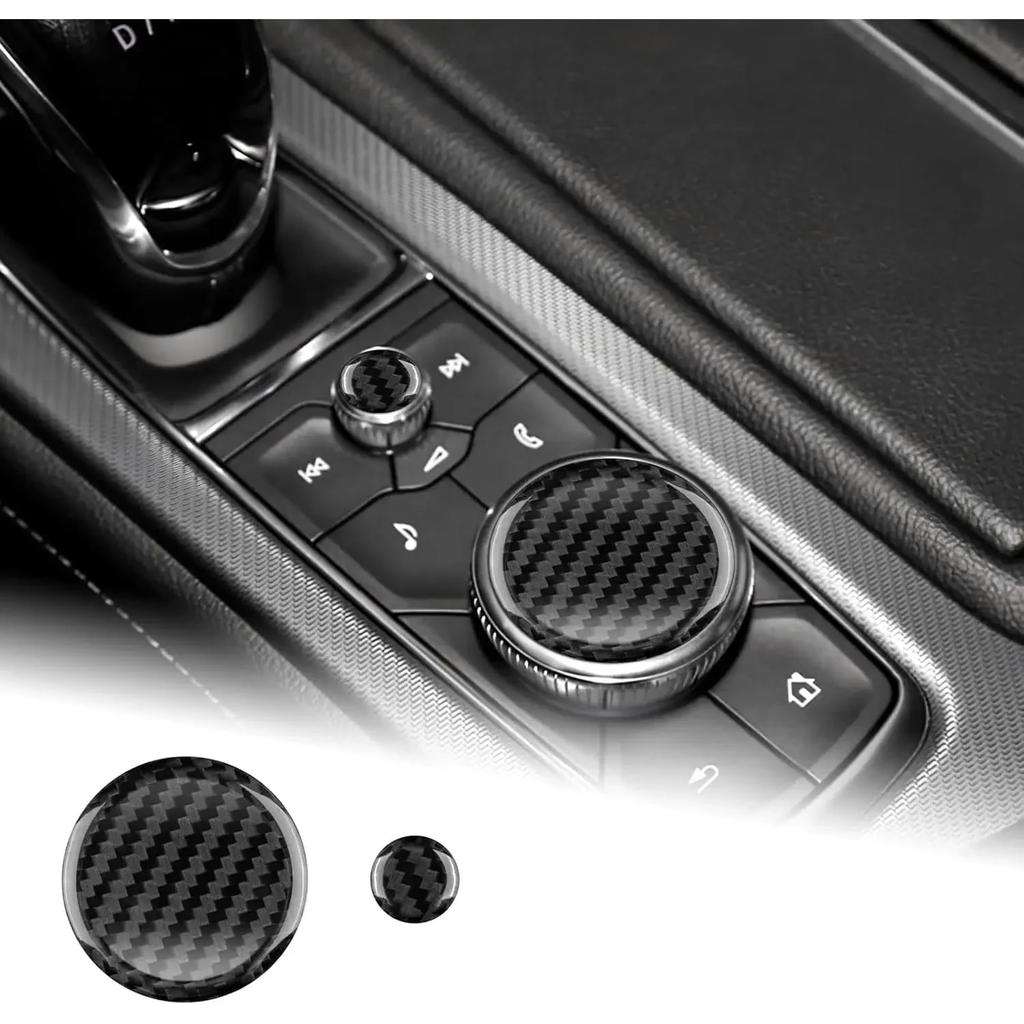 Carbon Fiber Multimedia Button Panel Cover Sticker Interior Trim for Cadillac CT5 CT6 XT4 XT5 XT6 Accessories