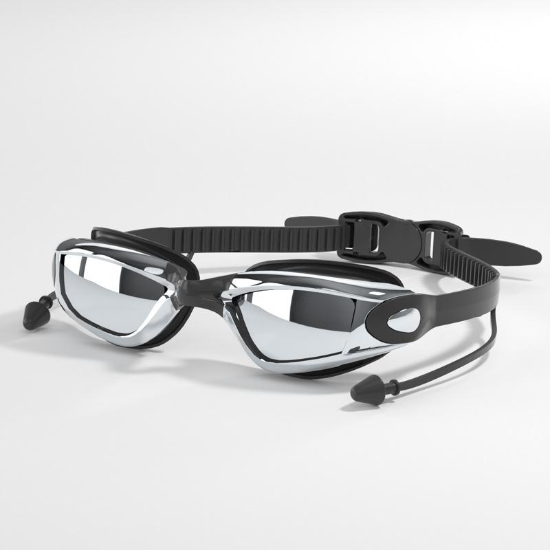 Профессиональные очки для дайвинга Гальваническое покрытие Мужские и женские Все в одном Затычки для ушей Очки Антизапотевающие Водонепроницаемые HD Очки для плавания