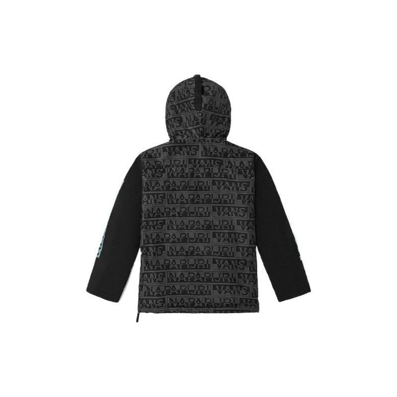 Vans Napapijri Collaboration клетчатая куртка с принтом женская куртка черная VN0A53WXBLK
