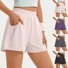 Womens Athletic Shorts High Waisted Running Shorts Gym Workout Shorts Casual Comfy Sport Shorts With Pockets