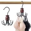360° Rotating Octopus Clothes Hanger Metal Hanging Organizer Rotating Hooks  Household Use