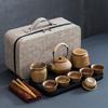 Wo Ding Coarse Pottery Kung Fu Travel Tea Set