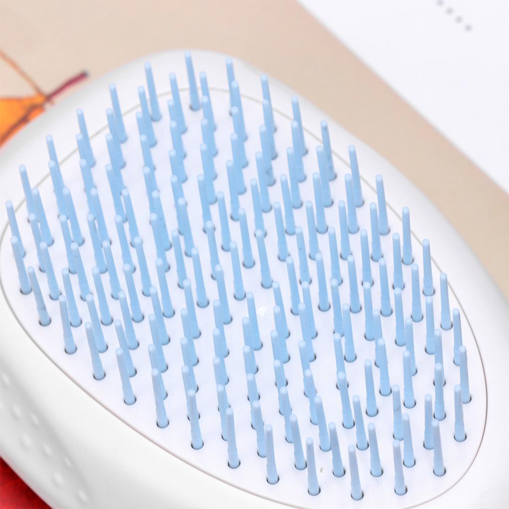 ABS Pet Comb for Dogs and Cats Detangles Knots Removes Loose Hair Dander Dirt Grooming Tool with Anti Skid Grip Hanging Lanyard
