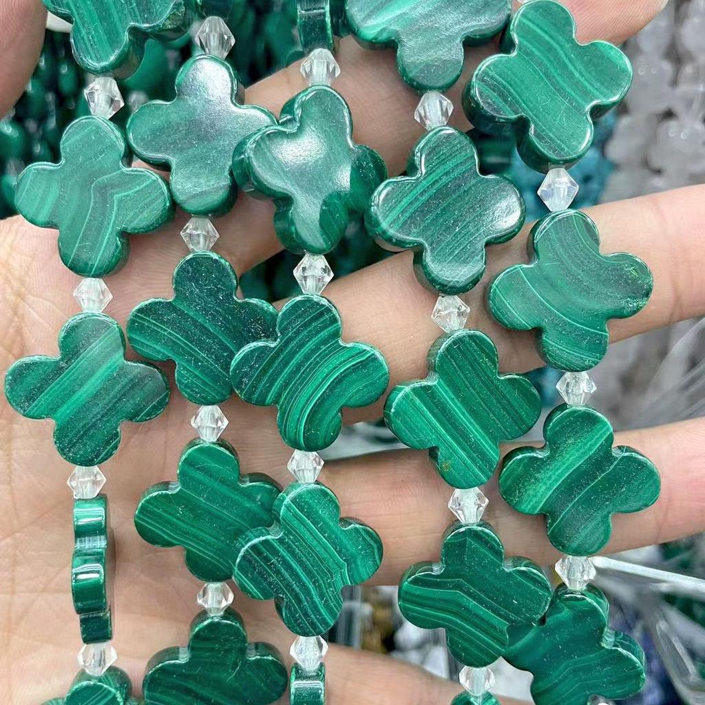 Чистый Натуральный Малахит Трубка и Овальный Абакус Свободные Бусины для DIY Браслета Ювелирных Изделий