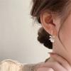 Exquisite Bow Pearl Earrings For Women Bling Zircon Stud Earrings Girl Wedding
