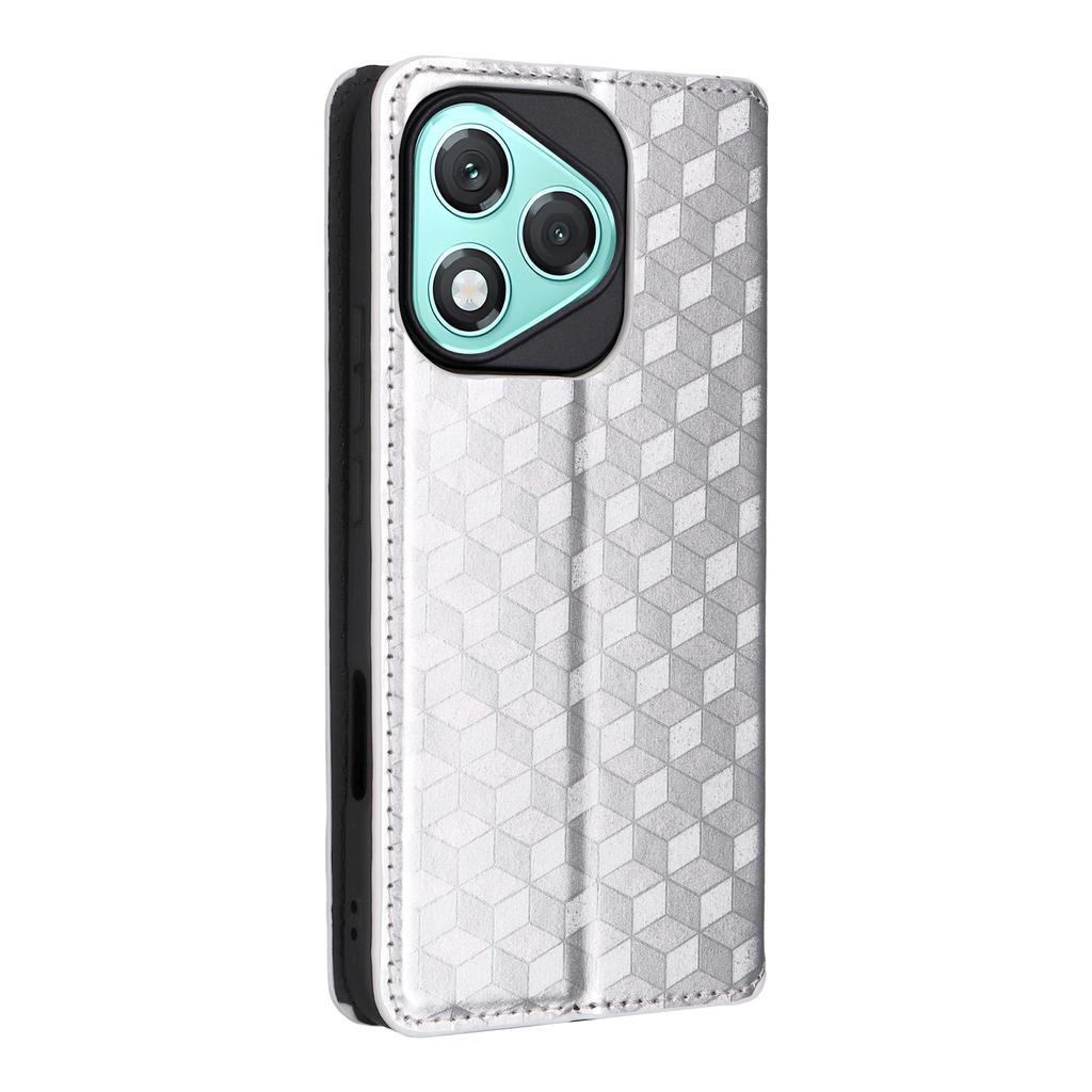 For Honor 400 Lite Case Wallet Rhombus Imprinted Leather Phone Cover