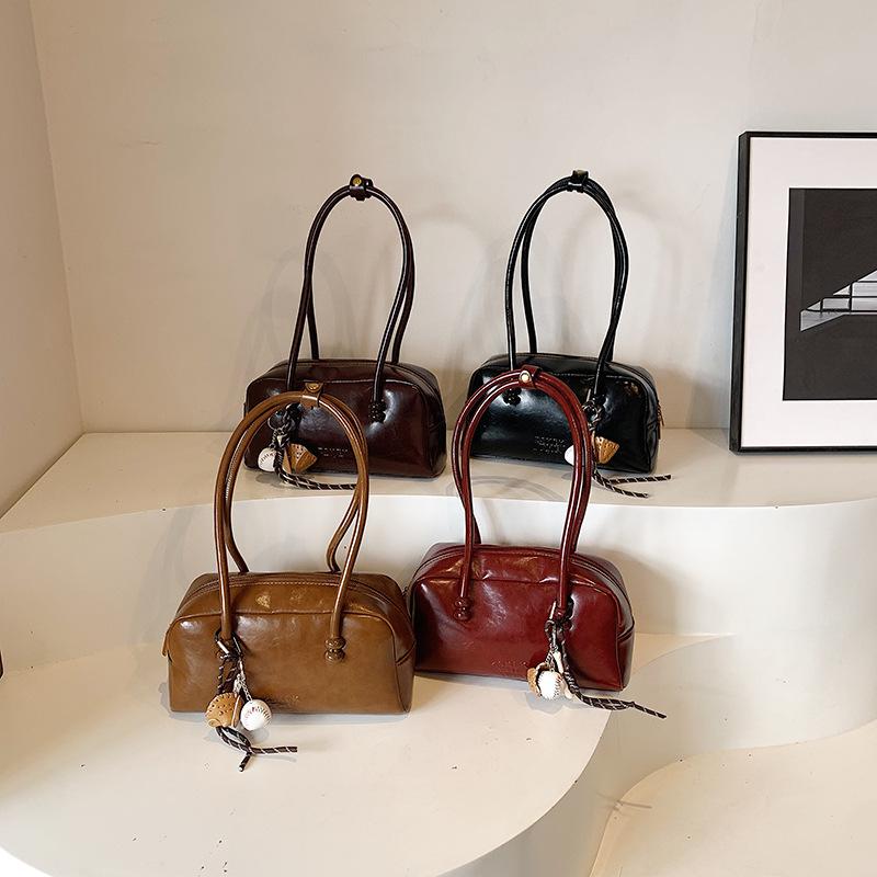 Осень и зима сумка большой вместимости женская 2025 новая корейская ретро деловая сумка под мышку сумка-подушка Бостон сумка на плечо