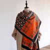Qiandongge Imitation Cashmere Shawl Women'S Cape Dual-Purpose Versatile Sunscreen Photo With Fringed Warm Scarf