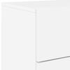Wall Mounted Nightstand with LED Lights White