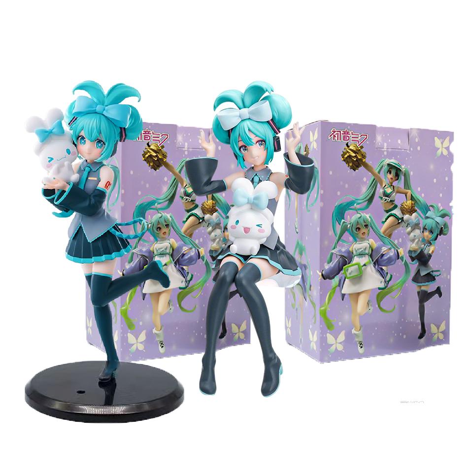 20СМ Аниме Хацунэ Мику X Киннаморолл Фигурка Аниме Периферия Коллекционные Модели Декоративные Украшения Дети Каваи Подарок Игрушка