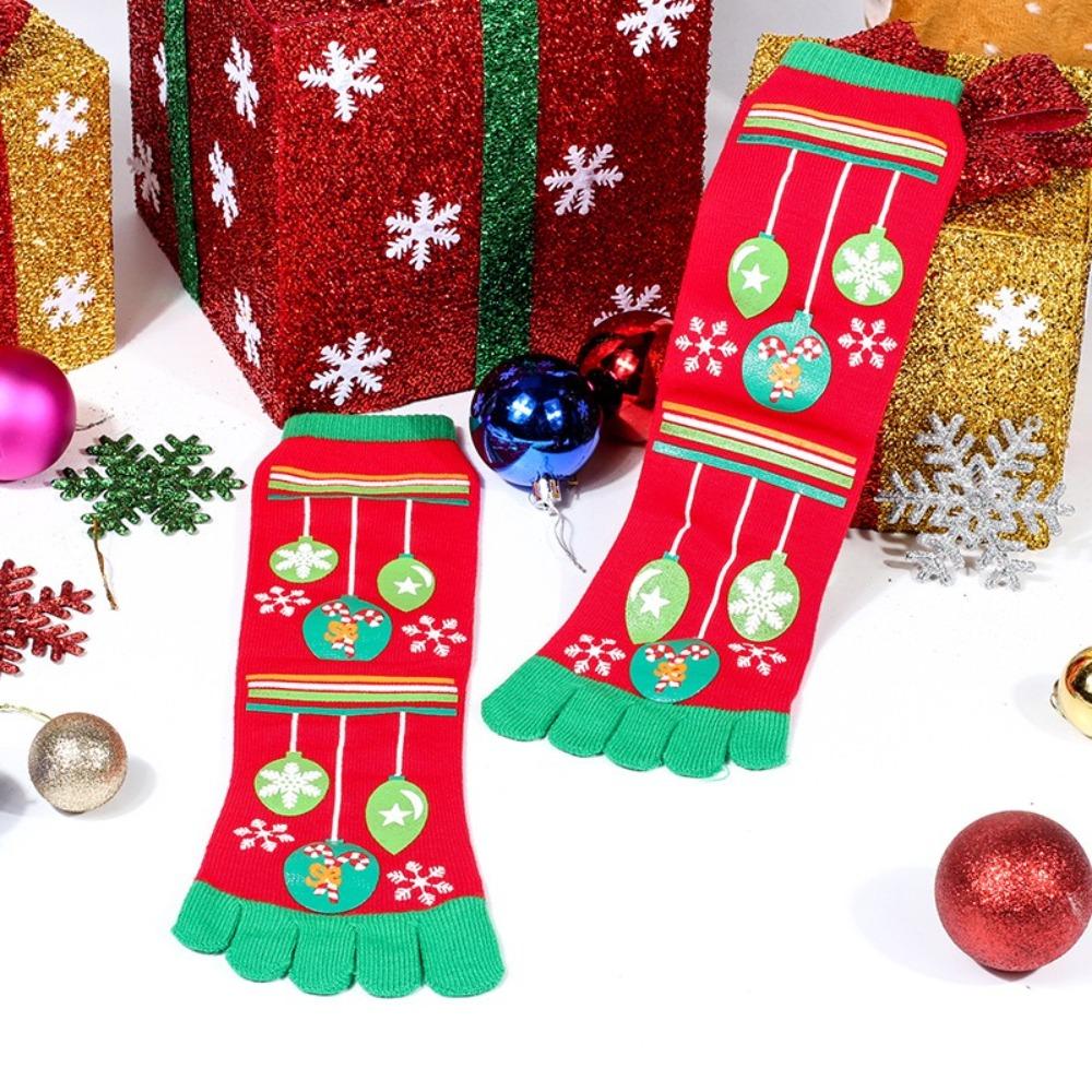 Winter Warm Christmas Toe Socks Cartoon Printed Leg Warmer High Socks Women Boot Sock  Xmas Party
