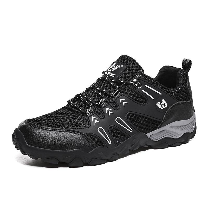 Spring and Summer Breathable Mesh Shoes New Casual Sports Shoes Outdoor Hollow Wear-resistant Non-slip Mountaineering Shoes Travel Shoes