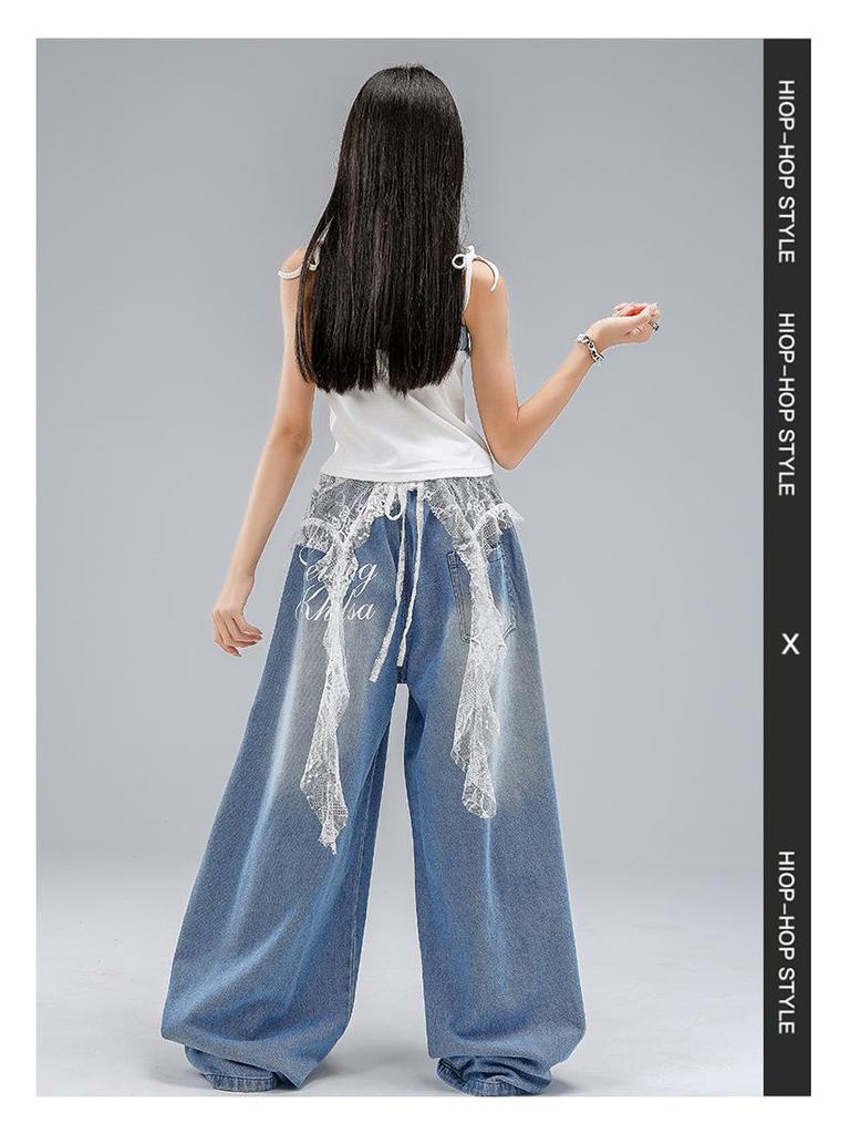 Костюм для джазового танца в корейском стиле для девочек - Детские рваные джинсовые шорты для летнего выступления.