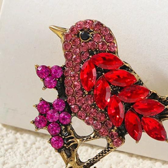 Брошь в форме птицы, сверкающие искусственные кристаллы, сороки, булавка на лацкан, ретро, благородная птица, шарф, брошь, свадебные украшения, подарок