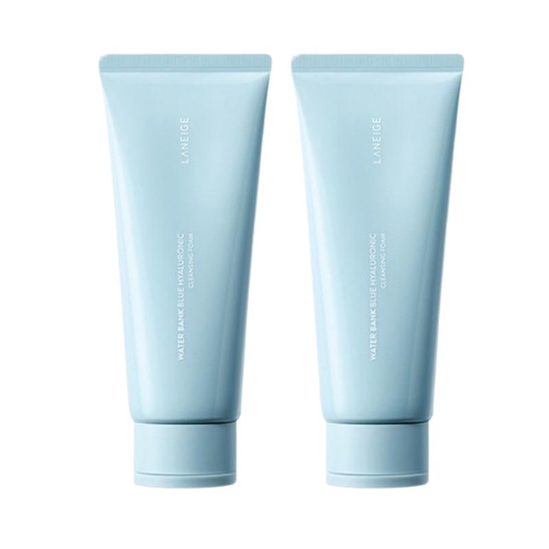 LANEIGE Пенка для умывания Water Bank Blue Hyaluronic 150 г – Глубоко очищающая пенка для лица, Ежедневный отшелушивающий очищающий гель для сухой и чувствительной кожи