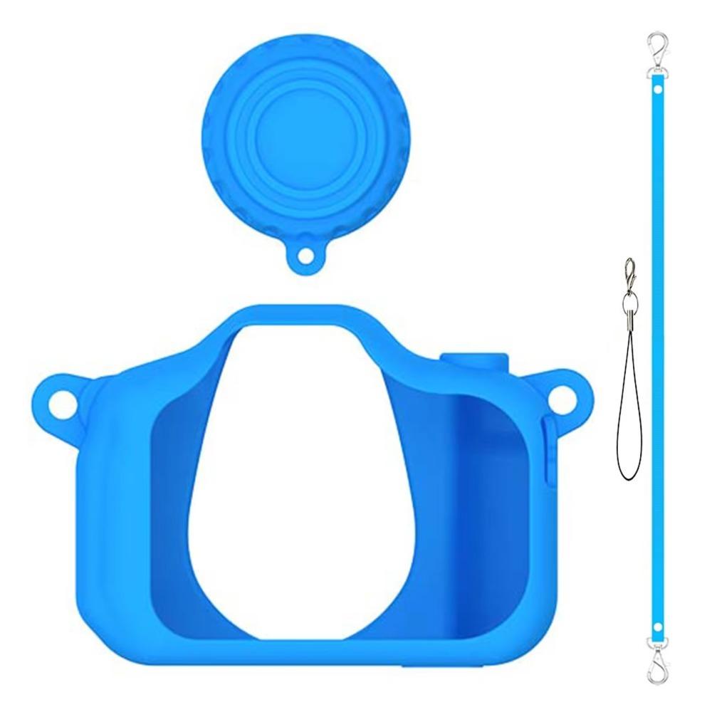 Silicone Protective Case Shockproof with Lanyard Lens Cap Camera Cover Anti-Scratch Protector Sleeve for Seckton X2 Camera