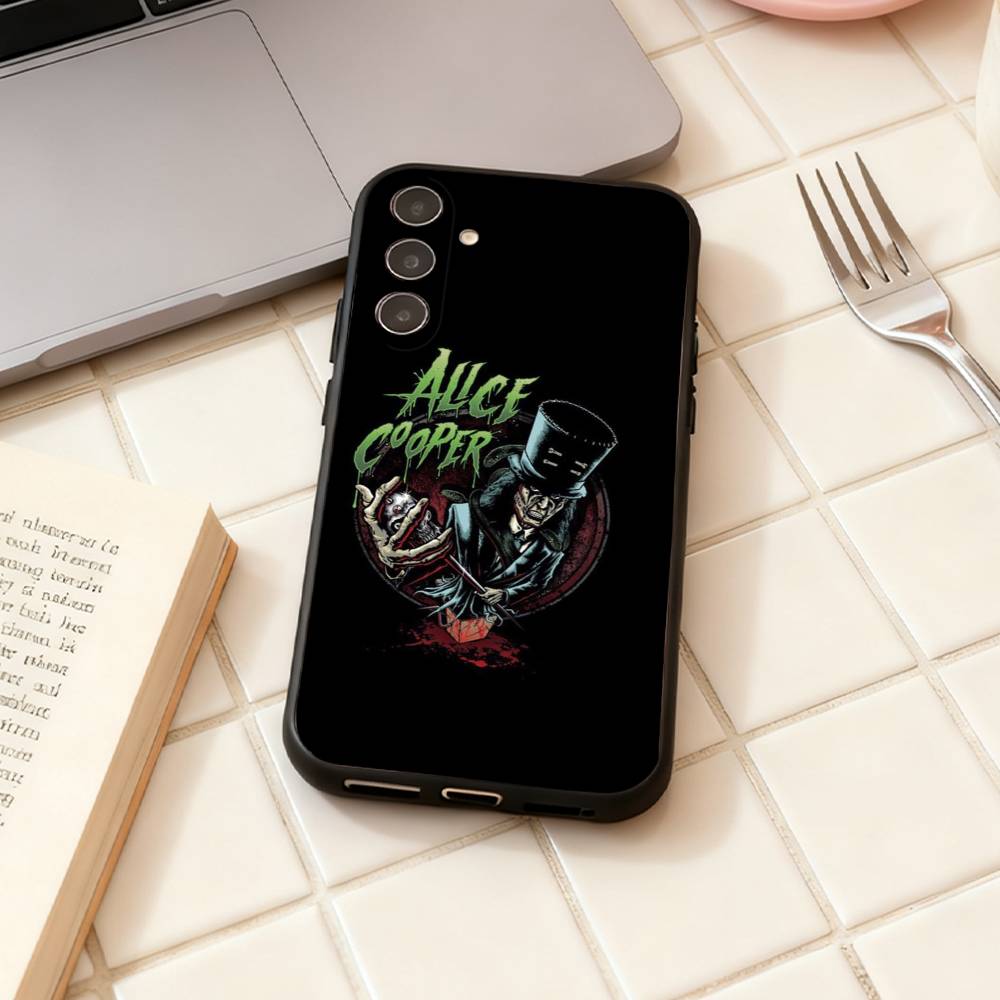 Чехол для телефона с обоями Alice Cooper для Samsung Galaxy A73, A72, A71, A70, A53, A52, A51, Другие Мягкий черный корпус