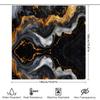 Роскошный набор штор для душа с мраморным принтом, черно-золотой геометрический узор, декор для ванной комнаты с карманом для штанги, для домашней ванной комнаты (69 x 7